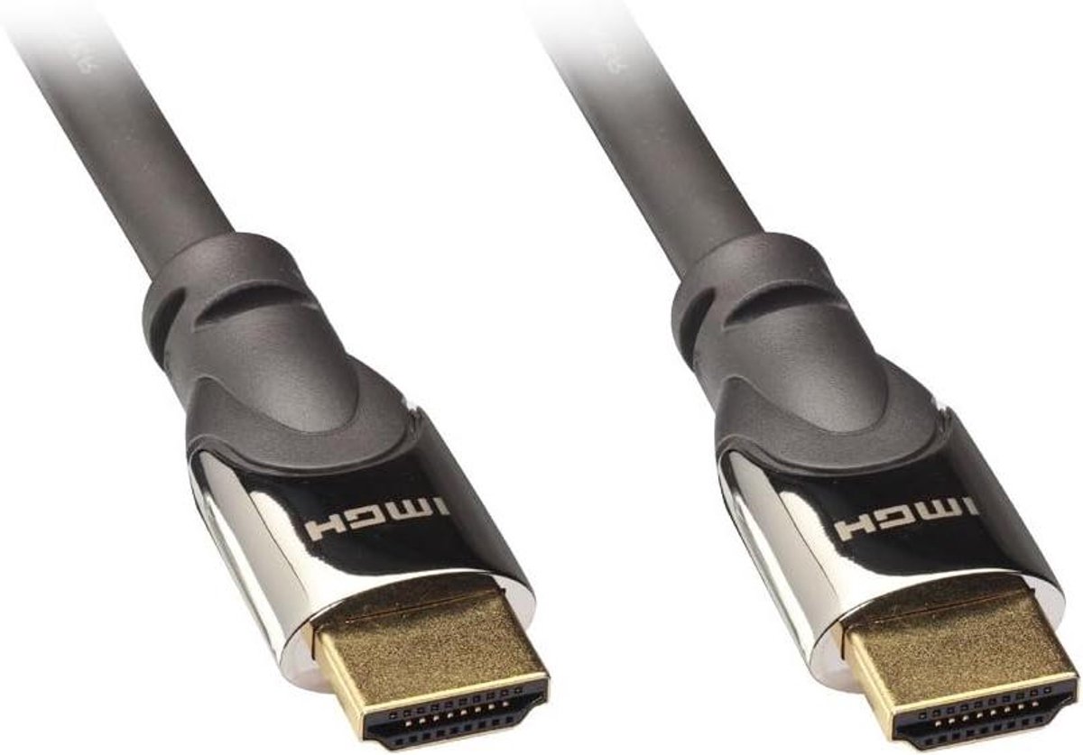 HDMI Kabel - Ethernet Kabel - Home Cinema - Goudkleurige Connectoren - 5 meter - Zwart