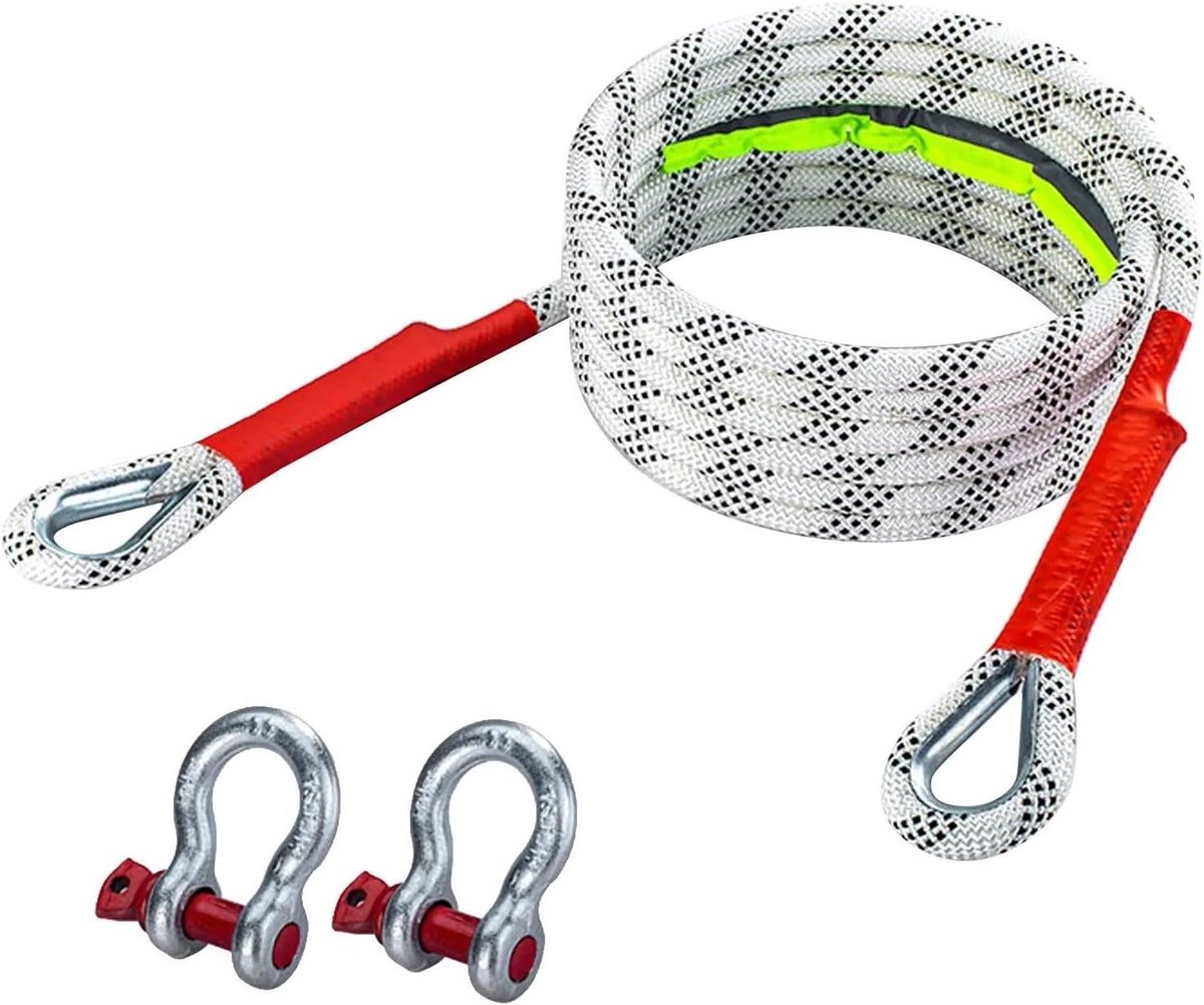 Sleepkabel - Trekband - Voertuigen Slepen - Versterkte Ringen - 3 Meter 10 Ton - Wit