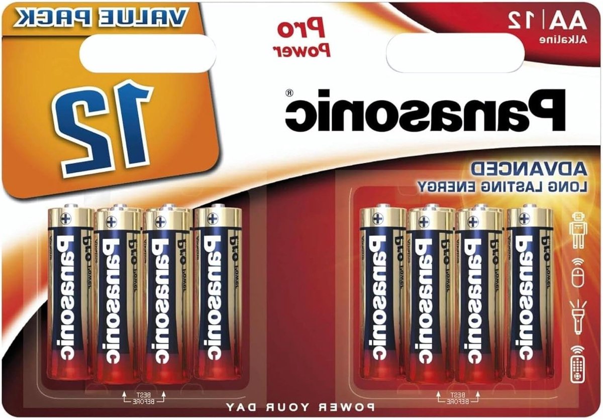 Wegwerpbatterijen AA - Mignon Batterijen - Apparaten Voeden - Lange Houdbaarheid - 12 Stuks - Zilver