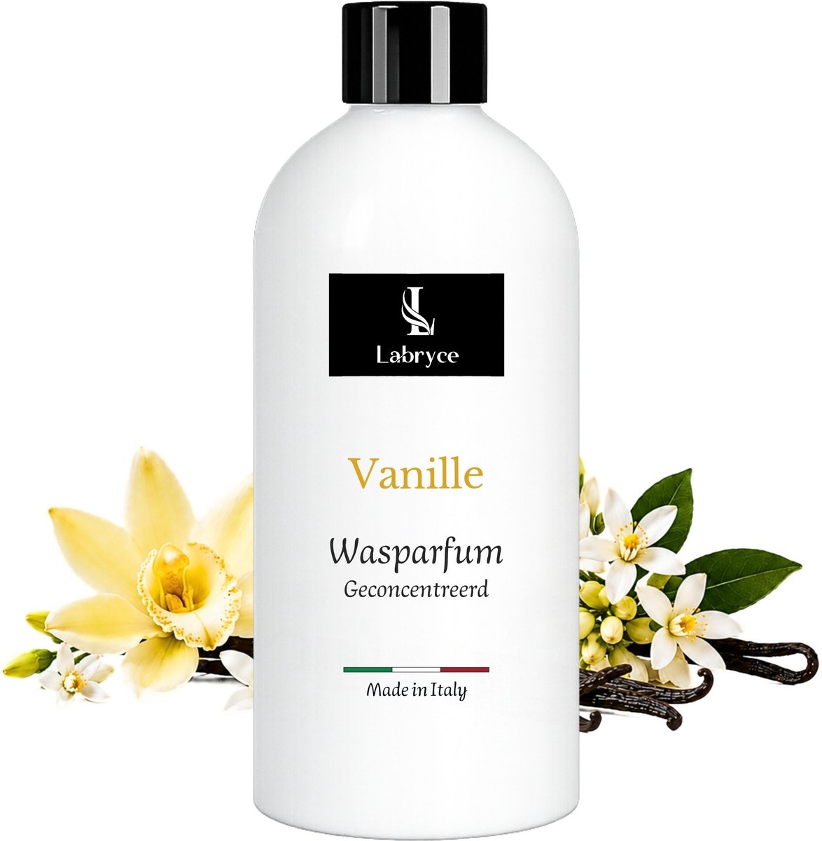 Labryce Wasparfum Vanille - Volle zachte vanillegeur met citrusbloesem & vanille stokjes - 500 ml
