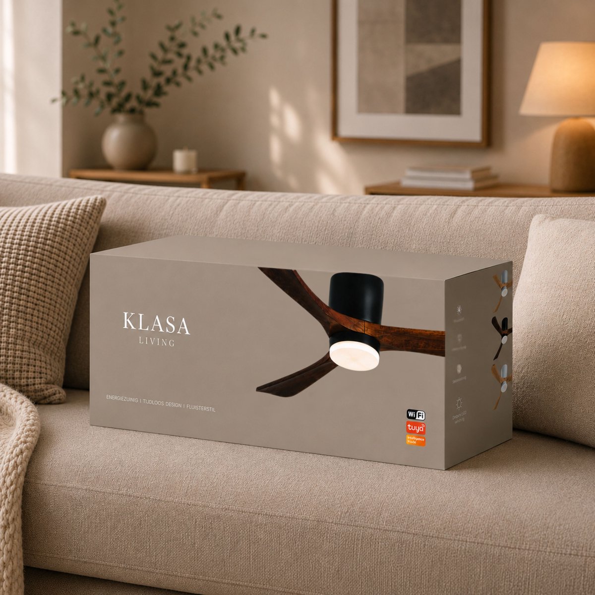 KLASA Slimme Plafondventilator 132cm - App & Verlichting thumbnail 5