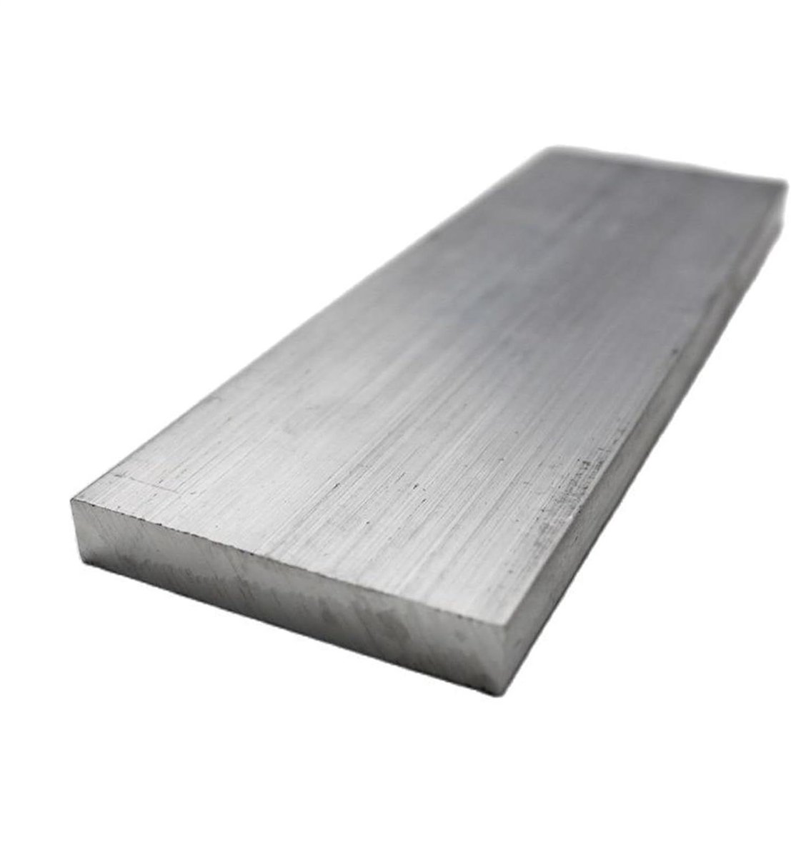 Aluminium Platte Stang - Aluminium Profiel - Metaalbewerking - Corrosiebestendig - 200 cm Lengte - Aluminiumkleurig