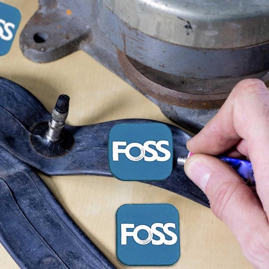 Fietsband reparatie - Binnenband stickers - Onderweg repareren - Lijmvrij rubber - 6 stuks - Zwart — afbeelding 5