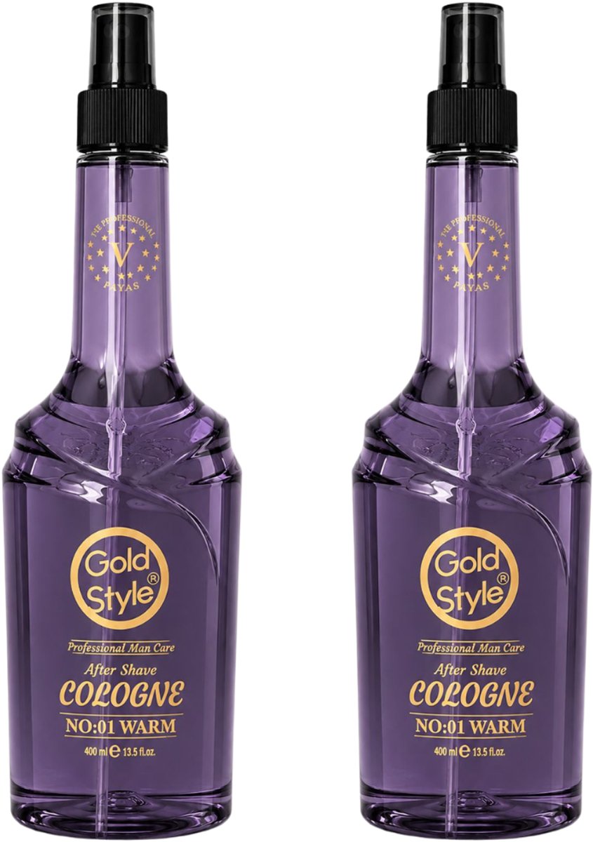 Gold Style After Shave Cologne 01 – 2 Stuks x 800 ml – Verkoelende en Verzorgende Aftershave voor Mannen