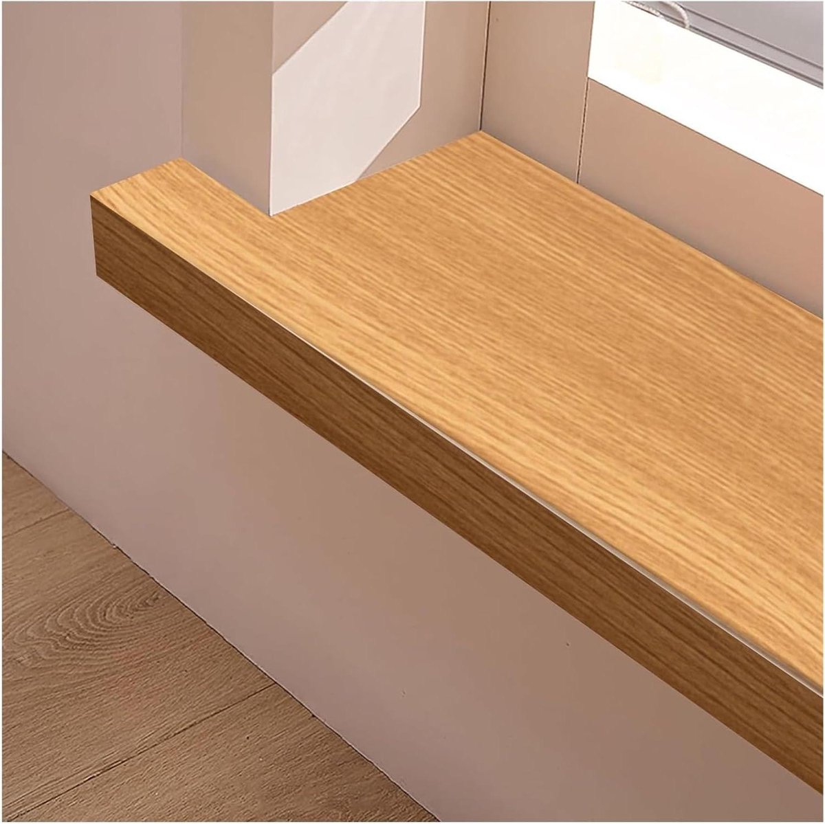 Vensterbank Binnen - Vensterbank Afdekking - Vensterbank Renoveren - Houtnerf PVC - 25 cm x 130 cm - C
