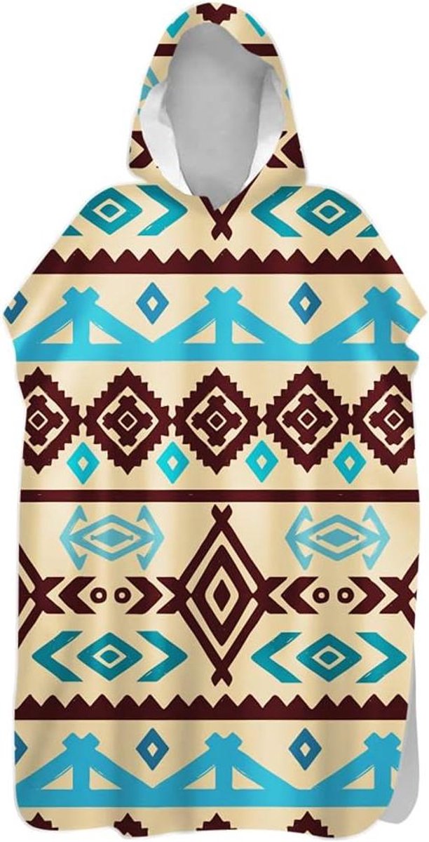 Poncho Handdoek - Microvezel Wikkeldoek - Strand en Zwemmen - Sneldrogend Ademend - 80x145cm - Grafisch