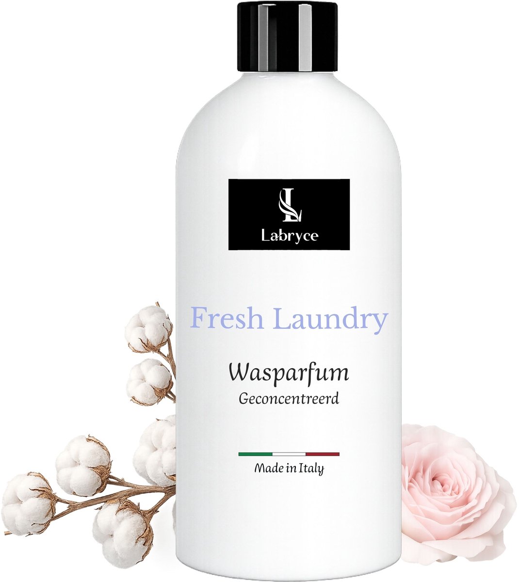 Labryce Wasparfum Fresh Laundry - Frisse geur met katoenbloem & witte musk - 500 ml