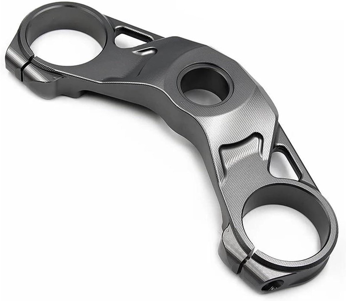 Motorfiets Voorvork Klem - Stuurstabilisator Mount - Rijstabiliteit Verbeteren - Verstelbare Schok Demper - One Size - Grijs