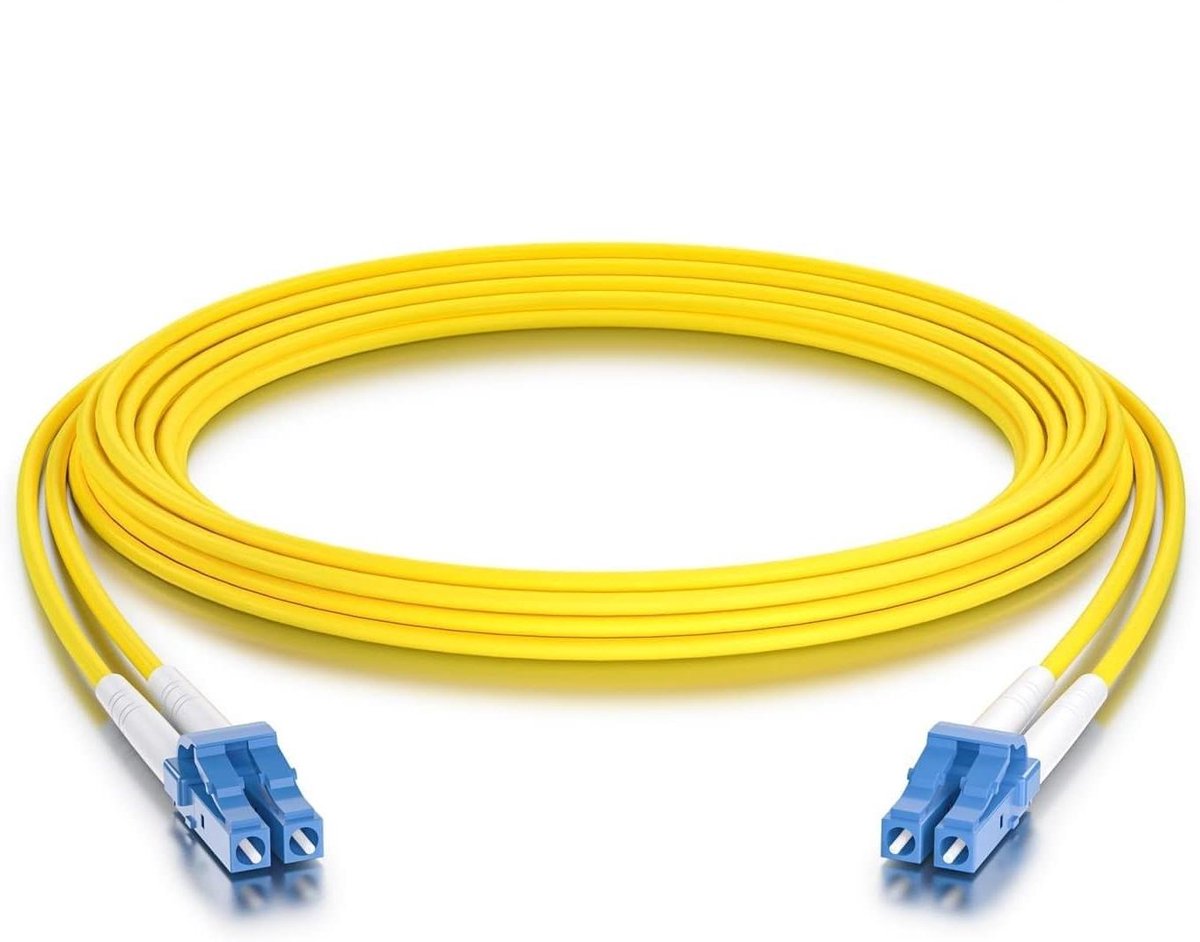 Glasvezel Patchkabel - LC naar LC Jumper - Netwerk Verbinding - Duplex Singlemode - 20 Meter - Geel
