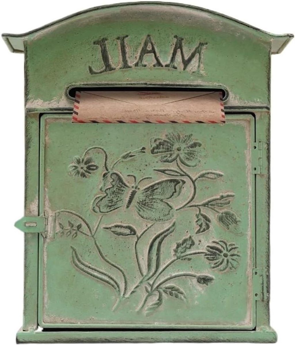 Klassieke Brievenbus - Wandbrievenbus Metaal - Post Ontvangen - Weerbestendig Ontwerp - 312 cm Hoog - Groen