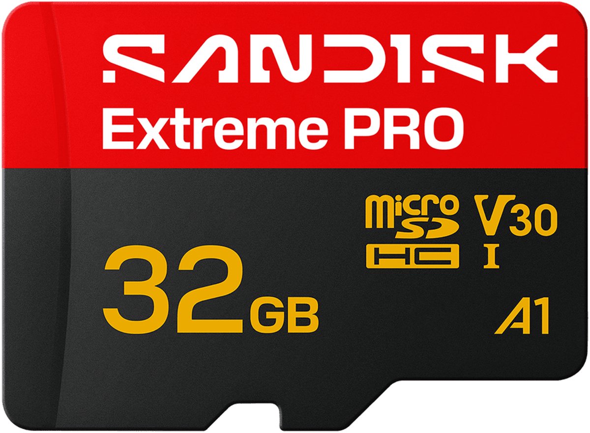 SanDisk microSDHC Extreme PRO 32GB (UHS-I, R100MB/s / W90MB/s, 5K, 4K UHD) + Ad