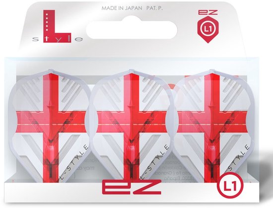 L-Style L1 EZ V-Series England Clear White - Dart Flights van L-Style — afbeelding 2