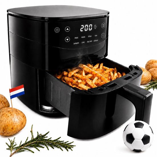 Airfryer 3L Airfryer met Dubbele Lade - PFAS-vrij - Vivid - €34,99