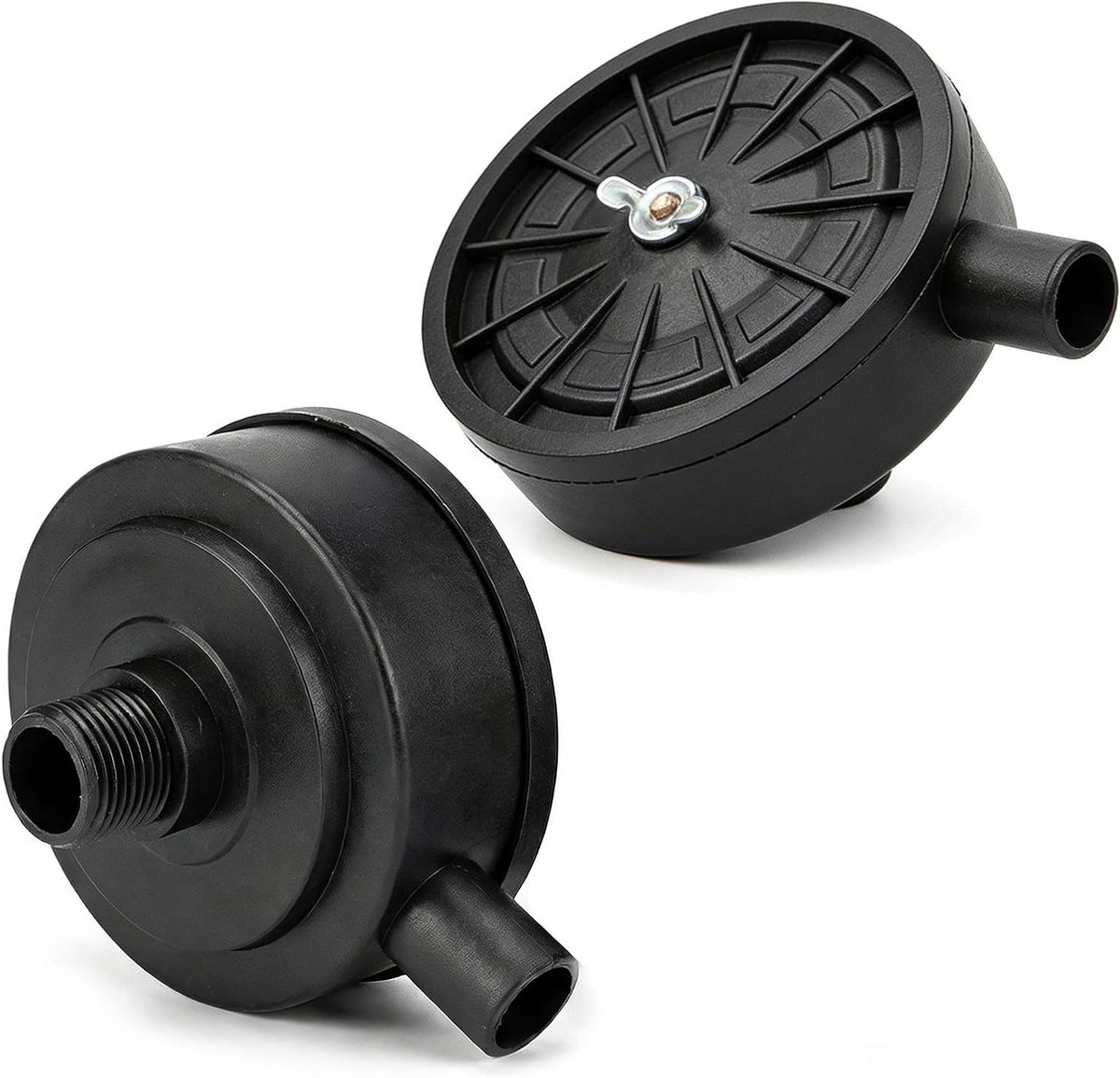 Stil luchtfilter voor compressor met 1/2 inch mannelijke schroefdraad, kunststof, geschikt voor ketels en luchtcompressoren - 2 stuks, ideaal voor optimale luchtkwaliteit en efficiëntie