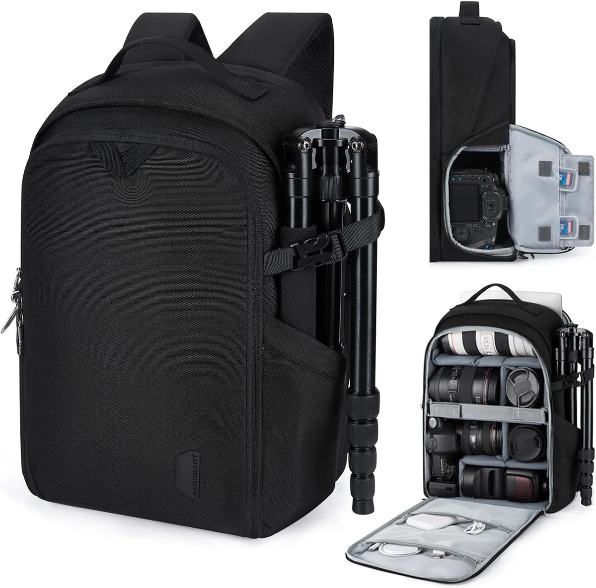 Cameratas - Schoudertas - Camera Transport - Waterdicht Materiaal - Uniseks - Zwart