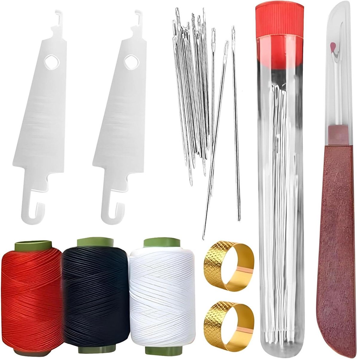 Naaiset - Reis Naaiset - Snelle Reparaties - 37 Delige Set - Compact Formaat - Multicolor