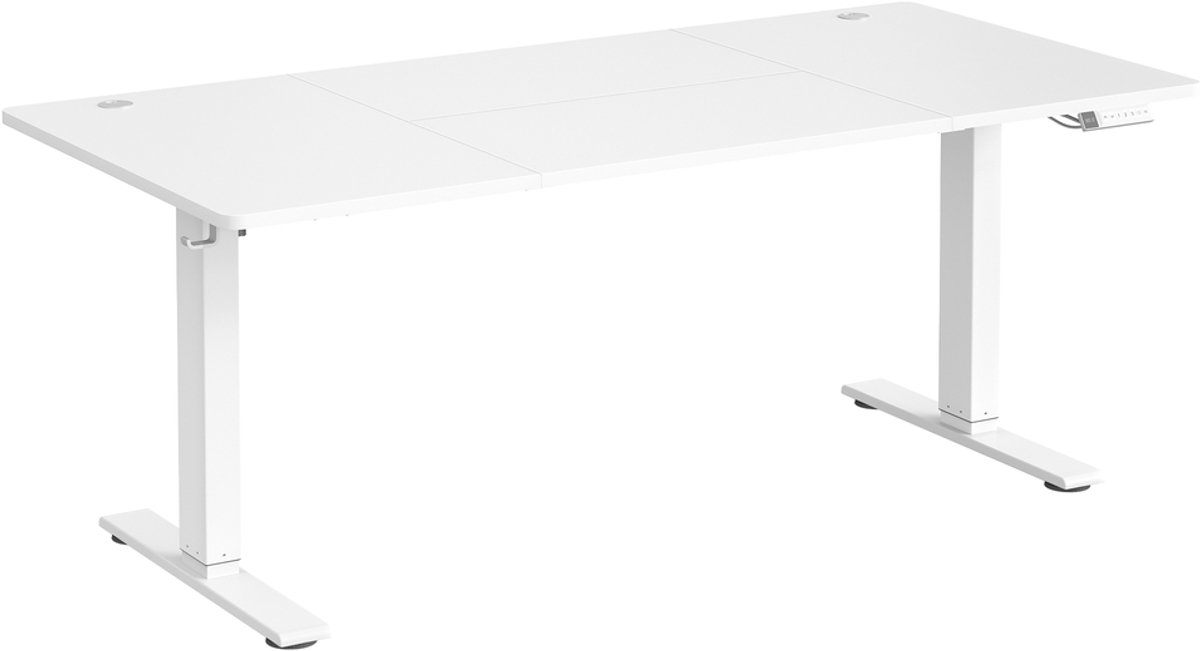 In hoogte verstelbaar bureau - 180 x 80 - Spaanplaat, staal - USB-C-poort - Geheugenknoppen