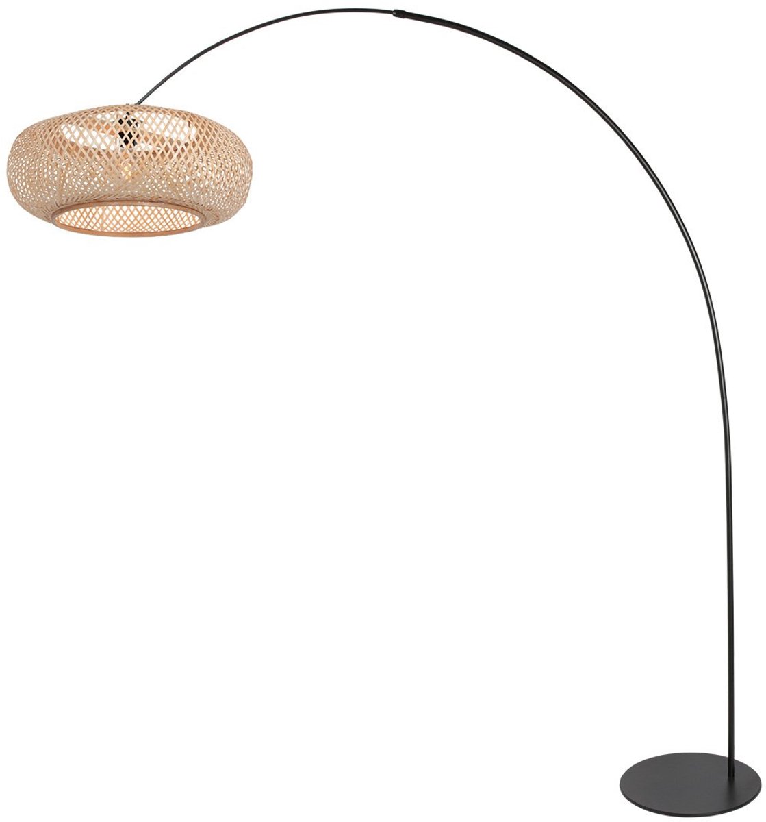 Anne Lighting - vloerlamp - Curve - naturel zwart - metaal - booglamp - E27 - 4273ZW