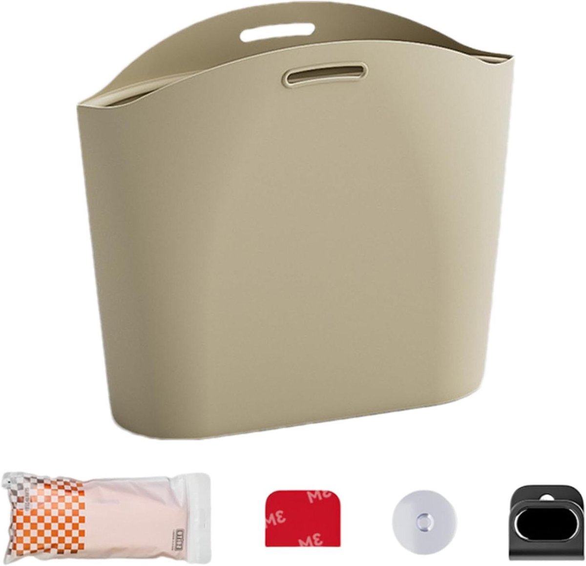 Auto Vuilniszak - Afvalemmer Organizer - Auto Netjes Houden - Eenvoudige Installatie - 2300 ml Inhoud - Beige