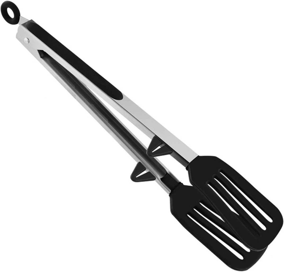 Keuken Tang - Kooktang Grilltang - Voedsel Serveren - Met Siliconen Tips - Lang - Zwart