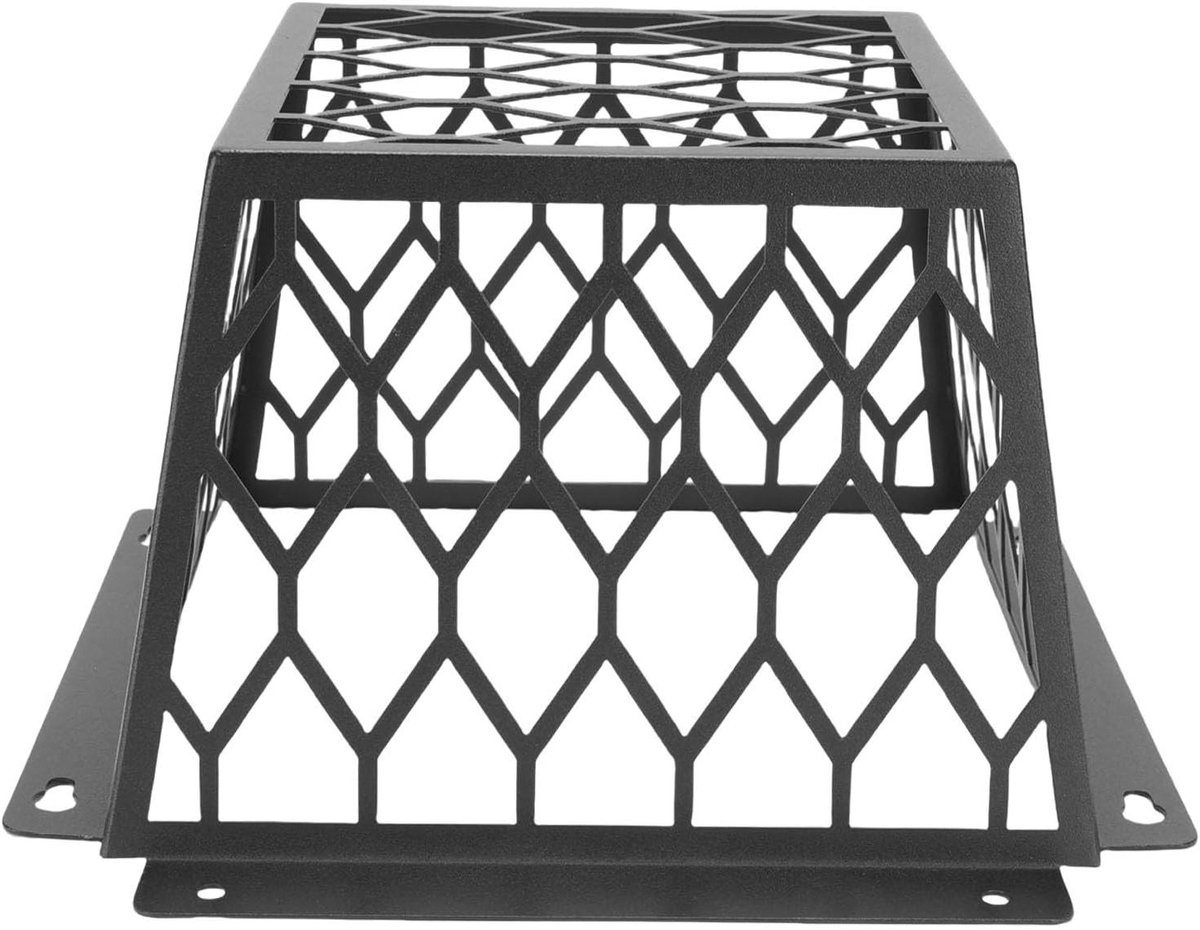 Droger Vent Beschermer - Ventilatiehoes Droger - Dieren Buiten Houden - Stevige Staalconstructie - 3-4 Inch Universeel - Zwart