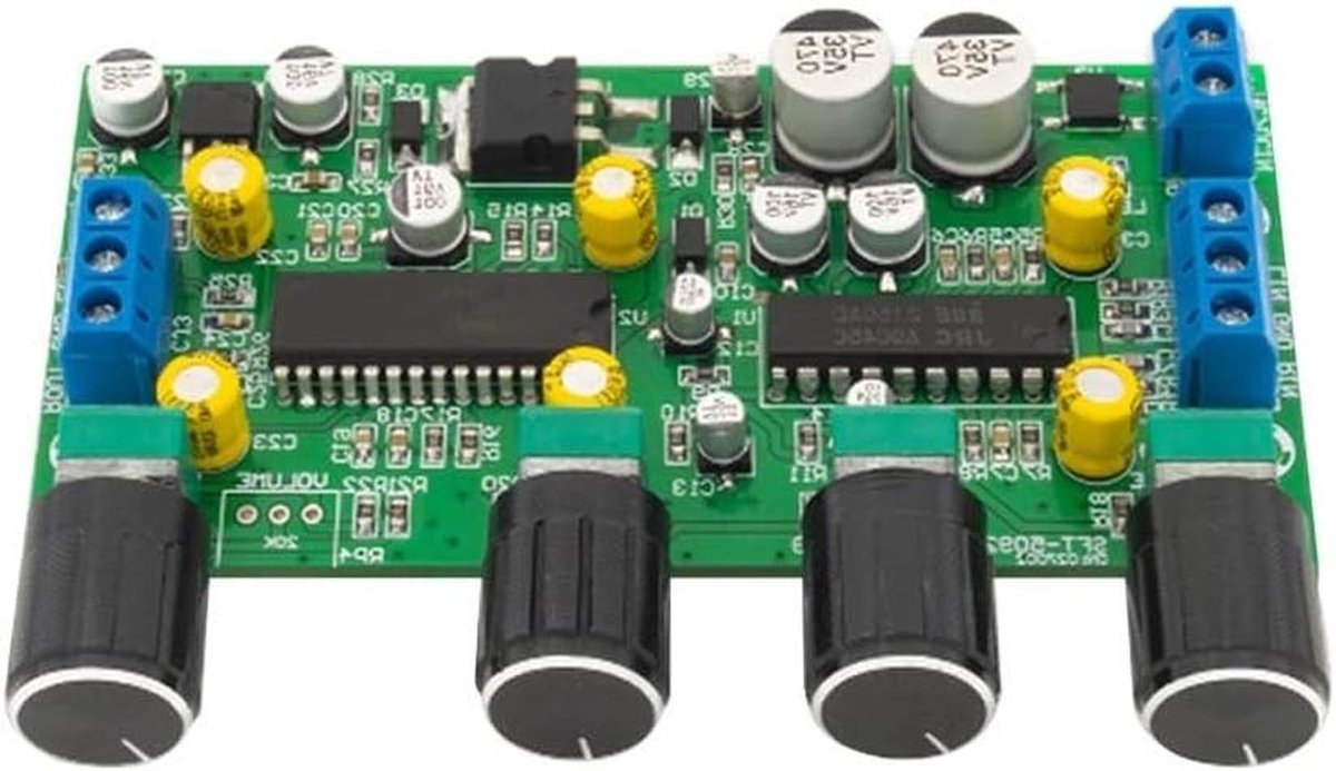 Audio Voorversterker - Super Bass Module - Geluid Verbeteren - Dubbele Fever Chip - 100 x 50 mm - Aluminium