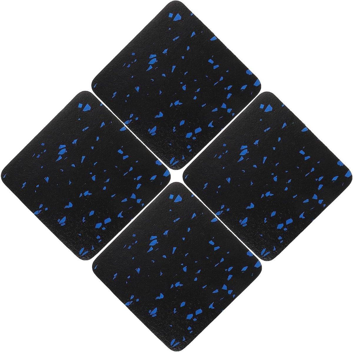 Fitness Apparaat Matten - Geluidsreducerende Pads - Stil Sporten - Antislip Schokabsorberend - 4 Stuks - Zwart