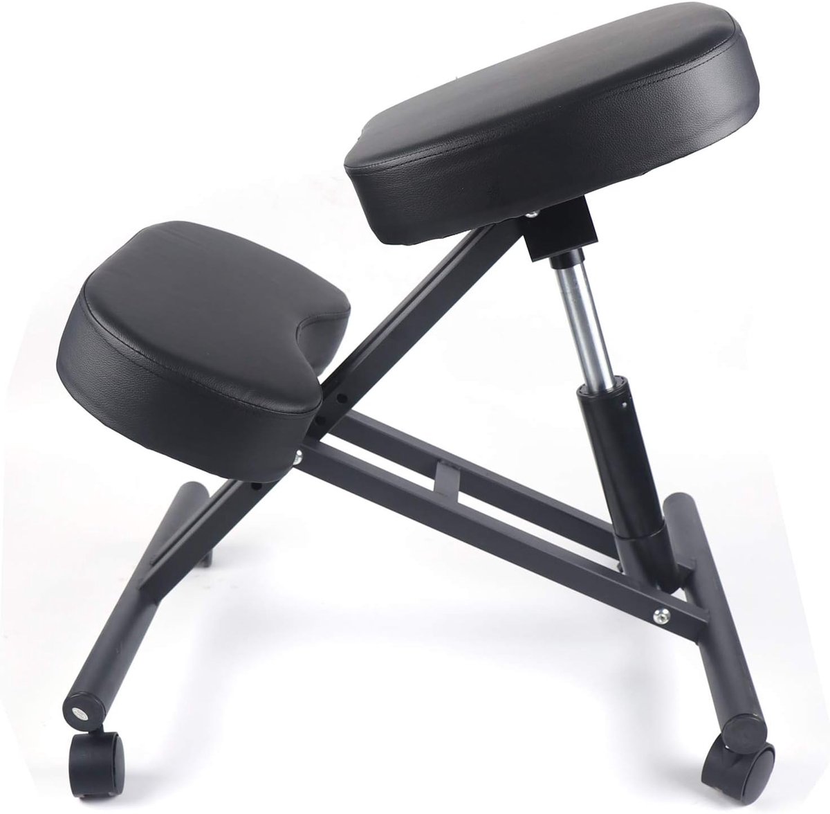 Kniestoel Ergonomisch - Houdingsstoel - Comfortabel Zitten - Verstelbare Hoogte - 70cm - Zwart