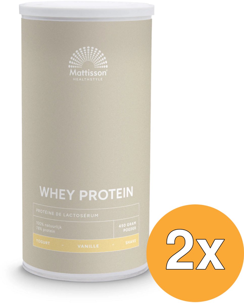2x Mattisson Sport Wei Whey Proteine Concentraat Vanille (450 gr)