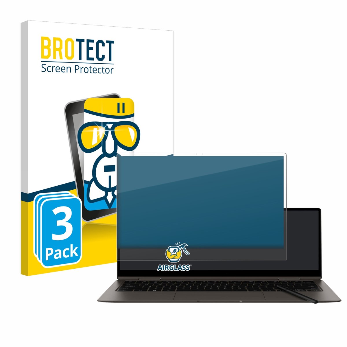 Screenprotector 3 Stuks voor Samsung Galaxy Book3 360 13" Beschermglas transparant