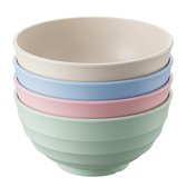 Set de bols de camping multicolores pour hommes et femmes, set de 4 bols déjeuner en PP, bols à soupe incassables légers pour le camping, les pique-niques, les voyages et l'utilisation quotidienne