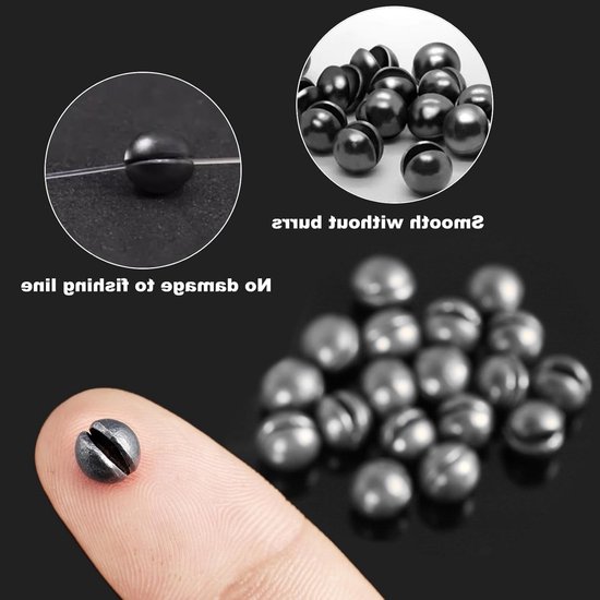 Dailygoods- Vislood 220 Stuks - Verwijderbaar Lood - Gewicht 0,2g/0,3g/0,4g/0,5g/0,6g - Stabiliseren Vislijn - Aas - Geschoten Vislood - Splitshot van Dailygoods — afbeelding 2