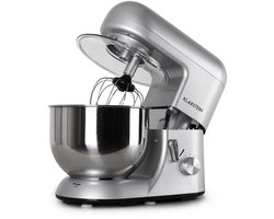 Klarstein keukenmachine, Knetmaschine met 5L kom, 1800W Profi keukenmachine met Knethaken en Schneebesen, Universal keukenmachine met 6 standen, Teigmaschine zum roeren, Kneten en Aufschlagen - Keukenmachine,2L - voor Keuken - Garde - RVS
