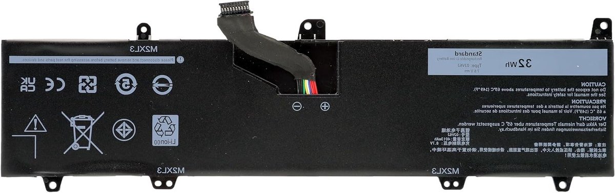 Batterij voor Dell Inspiron 3179 3180 3162 3164 3168 Serie Laptop - 2-Cel, 7,6 V, Hoogwaardige Vervangingsbatterij, Lange Levensduur, Betrouwbare Prestaties