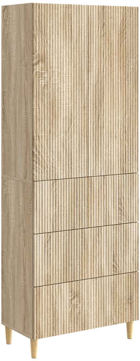 vidaXL Kast - Set - 2 - st - Sonoma - Eiken - Bewerkt - hout Sonoma eiken