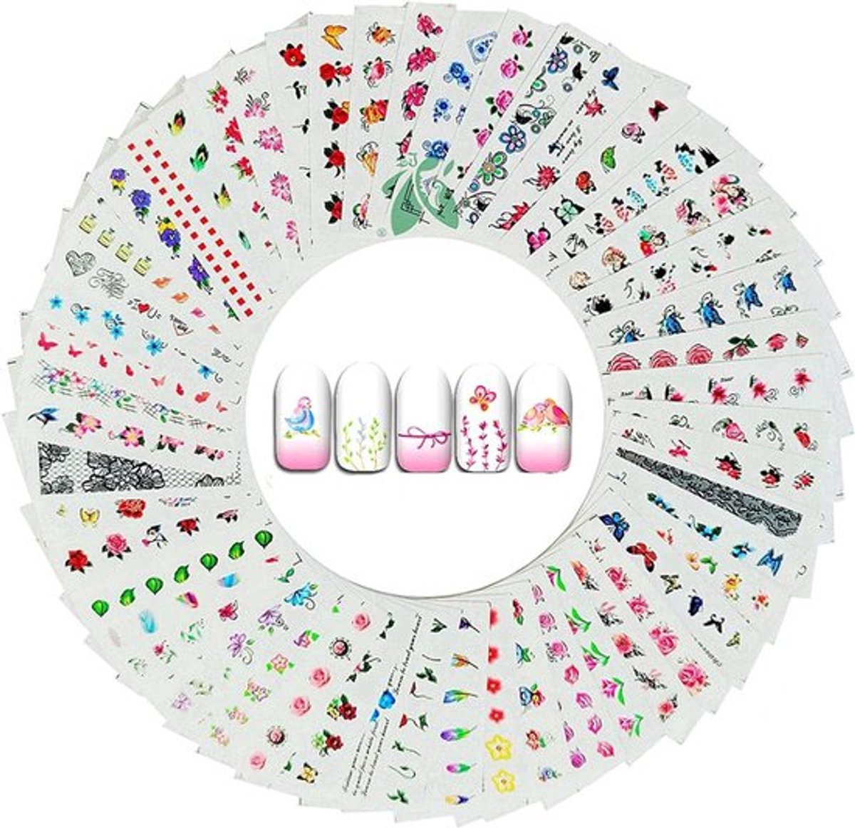 Nagelstickers Wateroverdracht 3D Nagels DIY nagelkunst