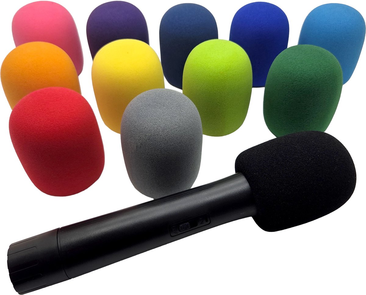 Foam Budget Plopkap Voor Handheld Microfoon– Set van 12 kleuren