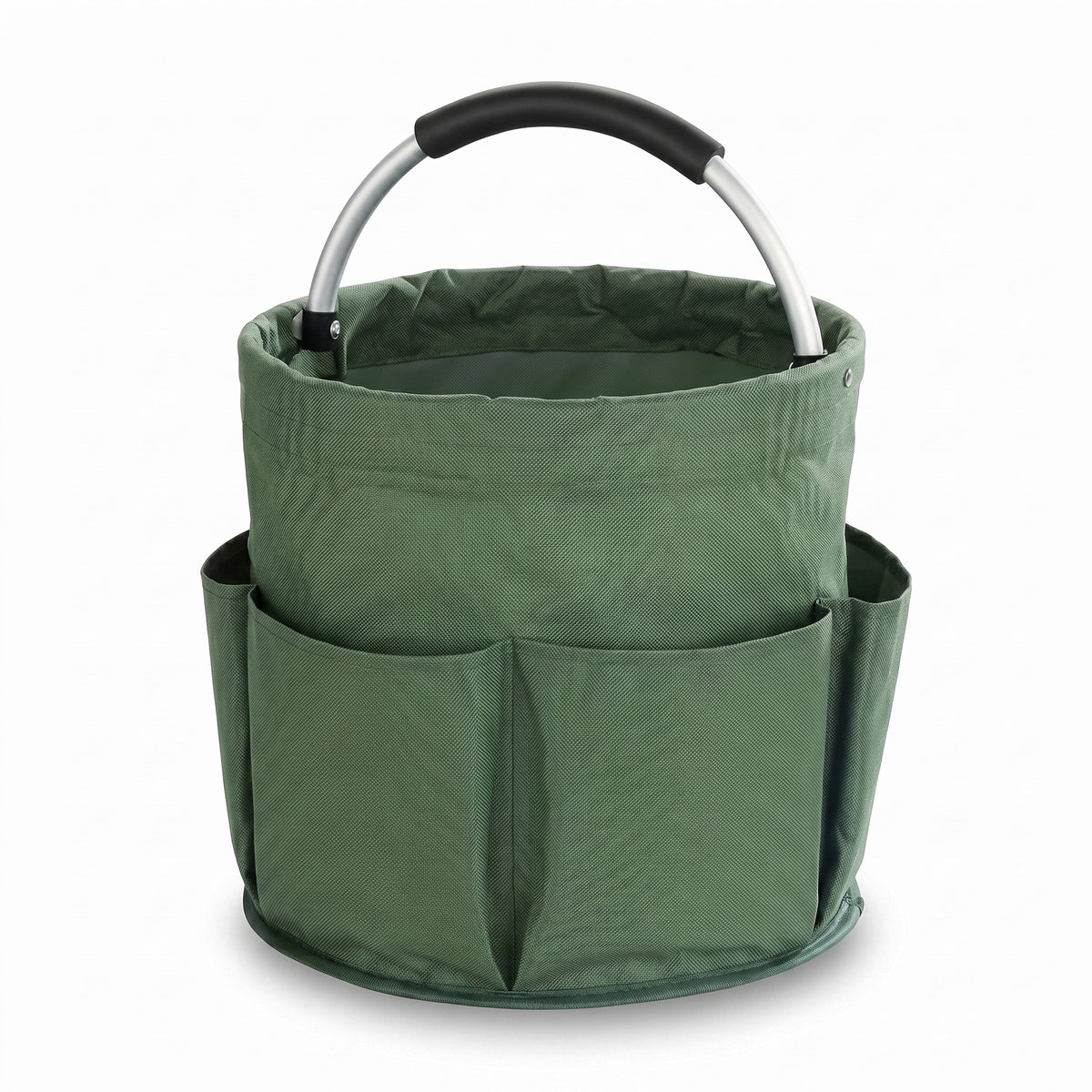 Ryoudavell - Tuingereedschapsmand - met 6 zijzakken - Binnen en buiten - tuingereedschapsmand - 28x28cm - 600D Oxford stof + PE-coating - groen - Opbergmand voor tuingereedschap - grote capaciteit - waterbestendig - Gereedschapsmand