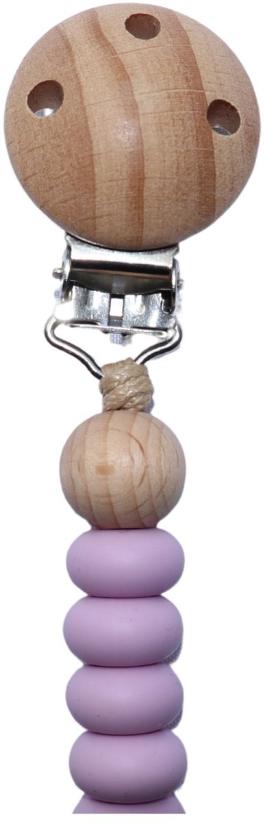 Zibbi Nordic Speenkoord Blush Purple - Luxe Siliconen Speenclip - BPA Vrij van Zibbi — afbeelding 3