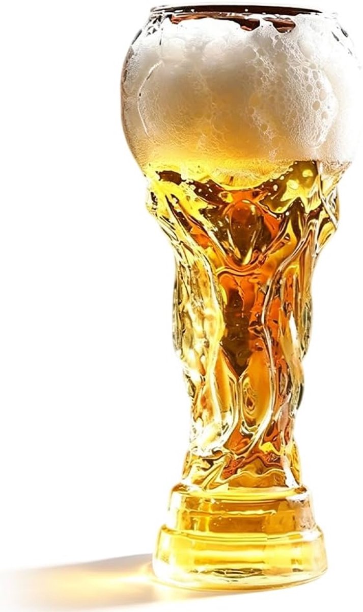 JeiibrZui Weizenbierglas Wereldkampioenschap - 450 ML - 1 Stuks - Groen Voetbal Bierglas Voor Feesten