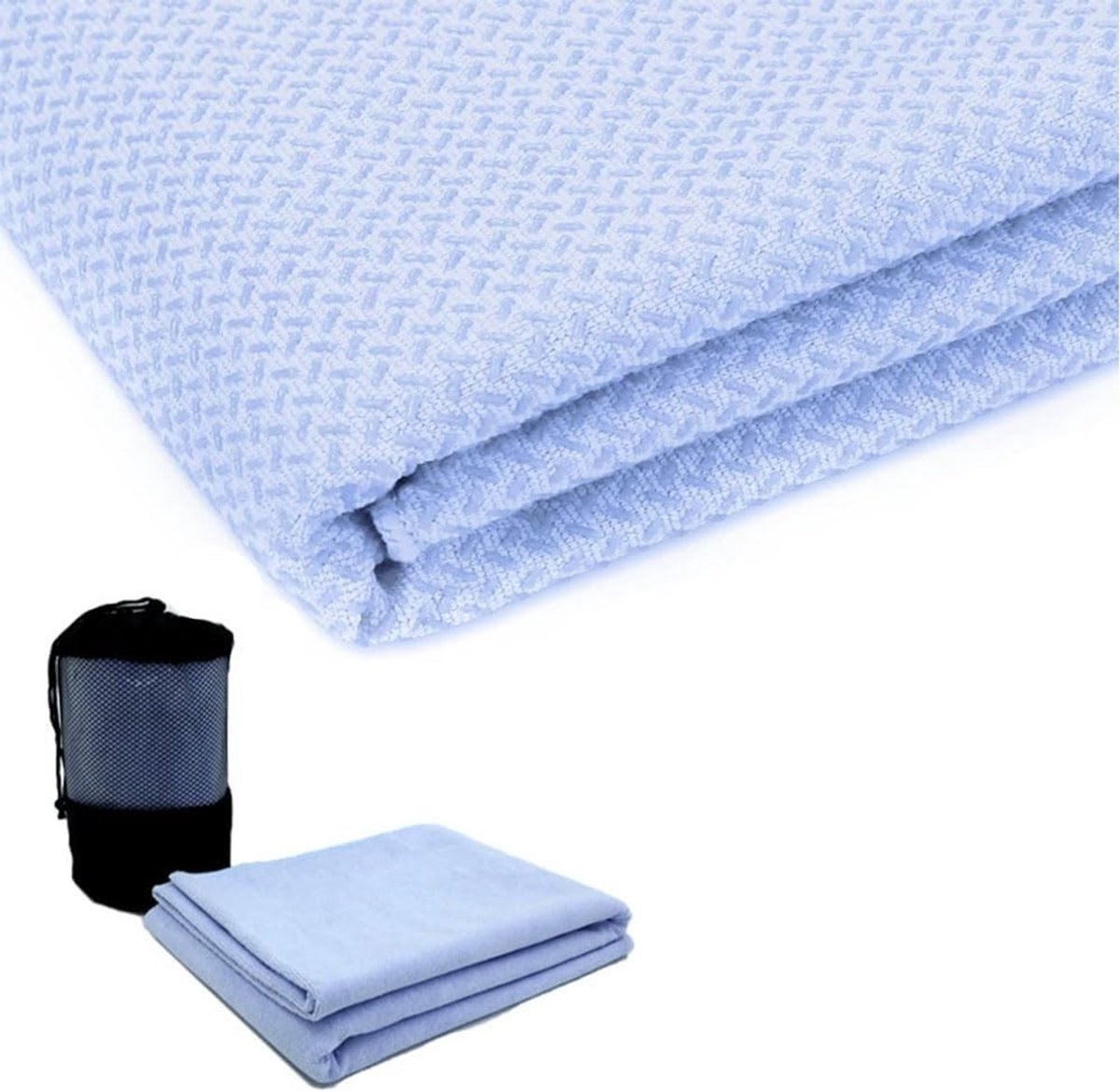 Ultra Zachte en Sneldrogende Yoga Handdoek - Antislip Fitnessmat met Grip Dots en Wasbare Draagtas voor Comfortabel Yoga en Fysieke Oefeningen