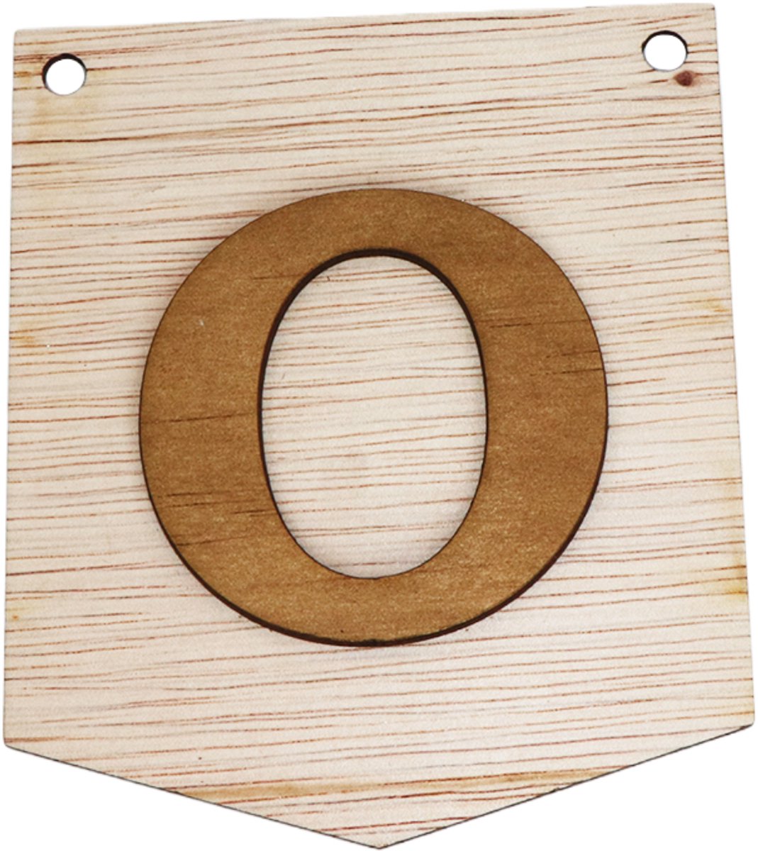 3D Houten Letter O – Gepersonaliseerde Slingers & Vlaggenlijnen Zelf Samenstellen | Duurzame Decoratie