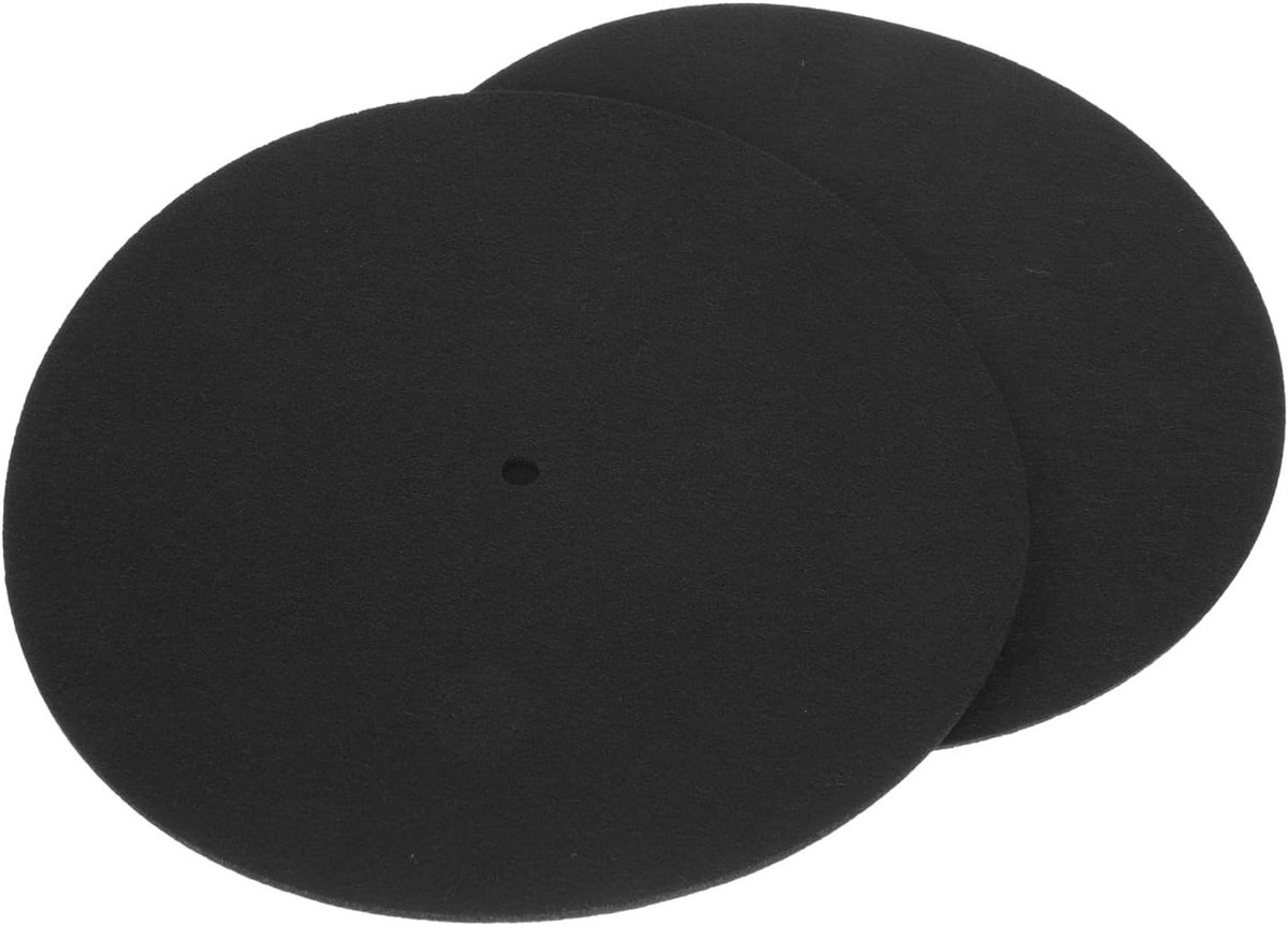Draaiplateau mat van vilt voor platenspelers en vinyl LP's - 20 cm, geluidverbetering en bescherming