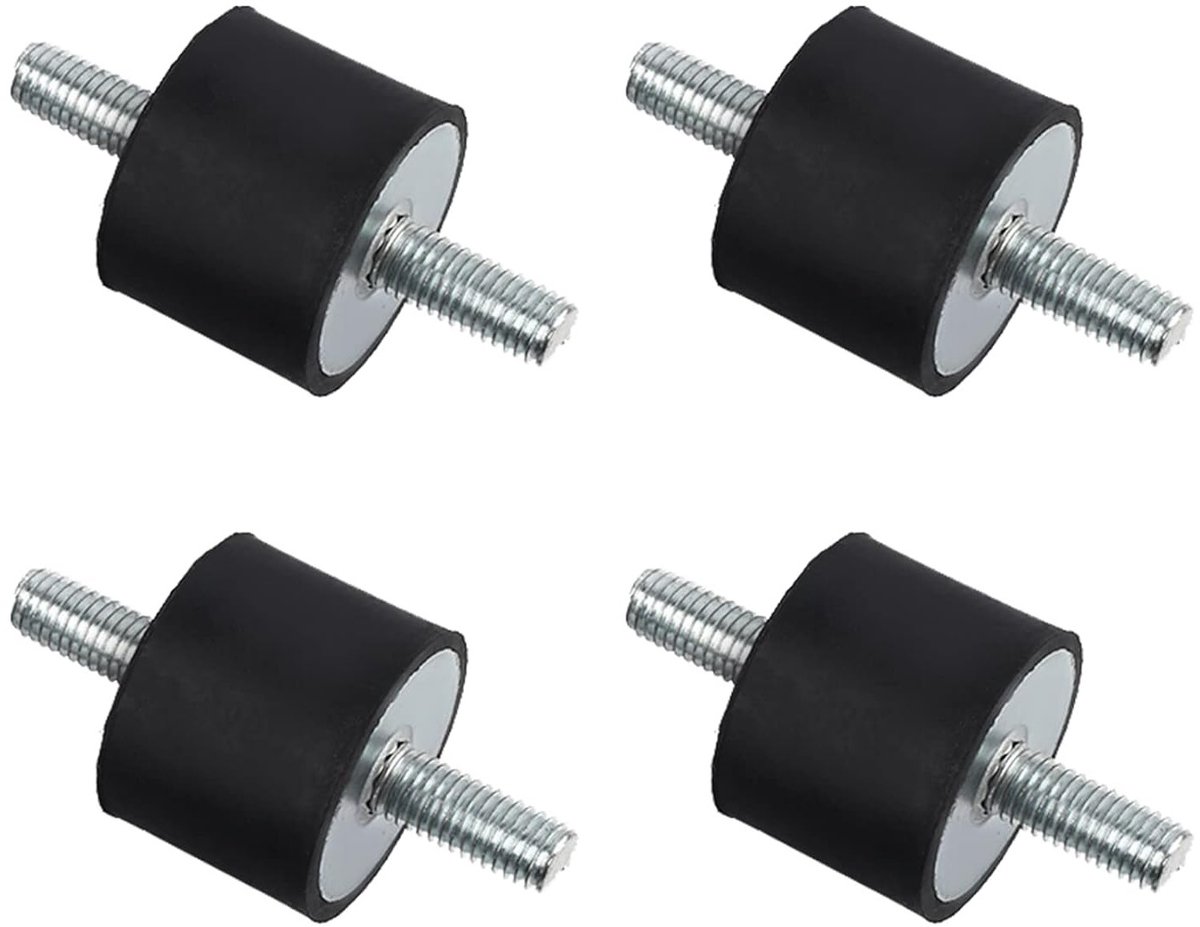 Set van 4 M10 40x30 Antivibratie Rubber Schokabsorbers voor Luchtcompressor - Demper, Buffer, Vibration Control