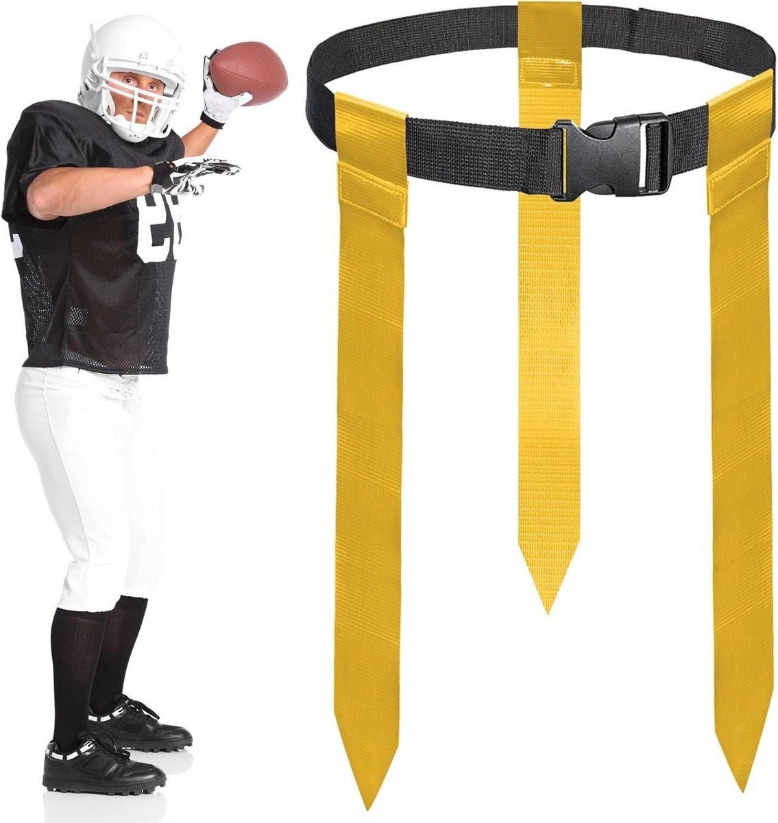 Verstelbare Flag Football Belt van 130 cm voor Kinderen, Tieners en Volwassenen - Ideaal voor Rugby Training, Schoolactiviteiten en Gezinsgames