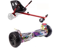Altrado - Hoverboard + Hoverkart – Purple Multicolour - 8.5 inch Off-Road - 15 km/h - 10km bereik - Bluetooth speaker - Oxboard - Hoverboards