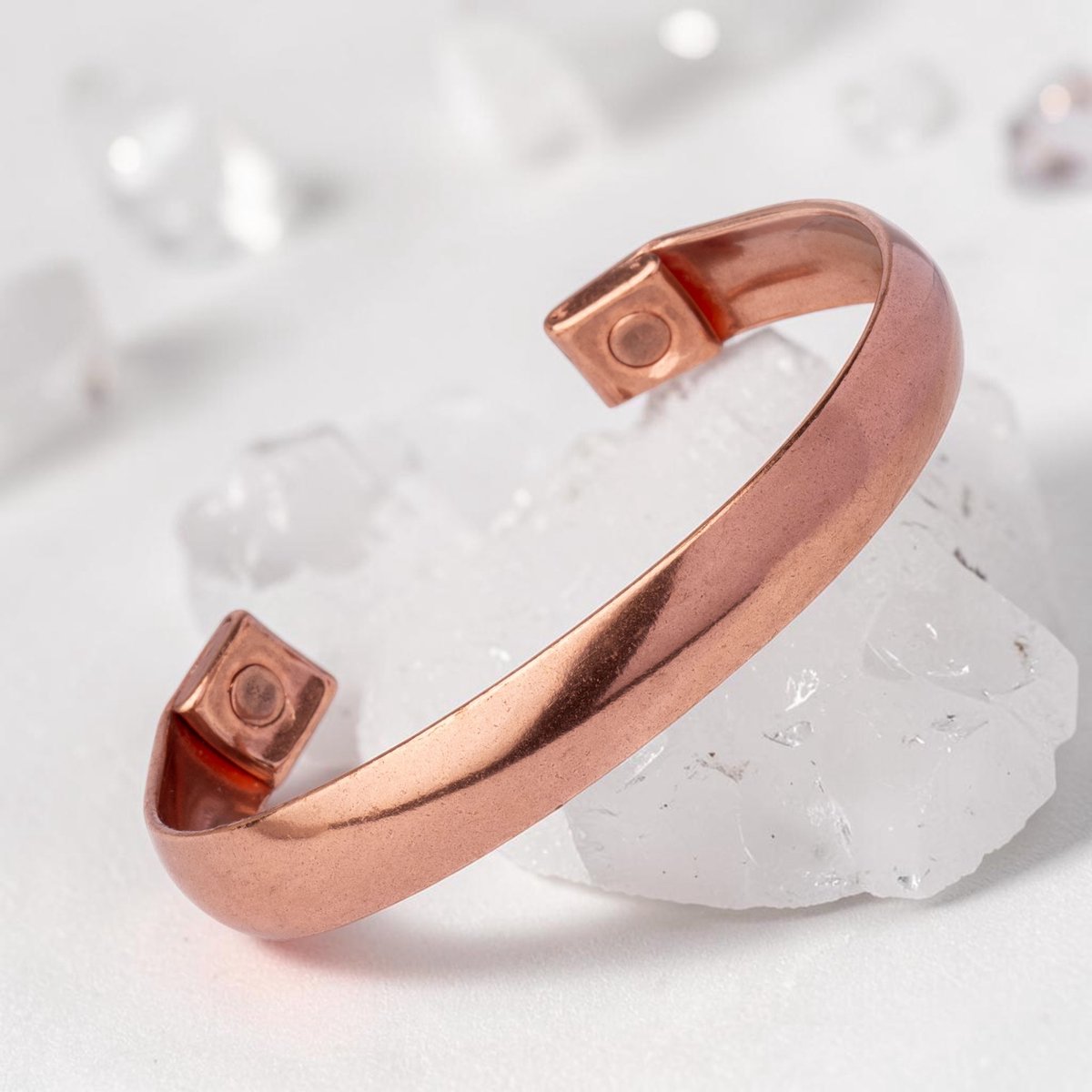Minimalistische Koperen Magneet Armband - Glad - maat L | DEVA Loves