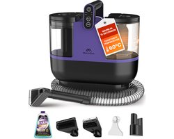 Motionflow 4-in-1 Tapijtreiniger - Verwarmingsfunctie en zelfreinigend - Vlekkenreiniger - Reinigingsmachine voor bank, vloer, auto en tapijt - Zetelreiniger met 4 Borstels / opzetstukken - Carpet Cleaner inclusief Schoonmaakmiddel