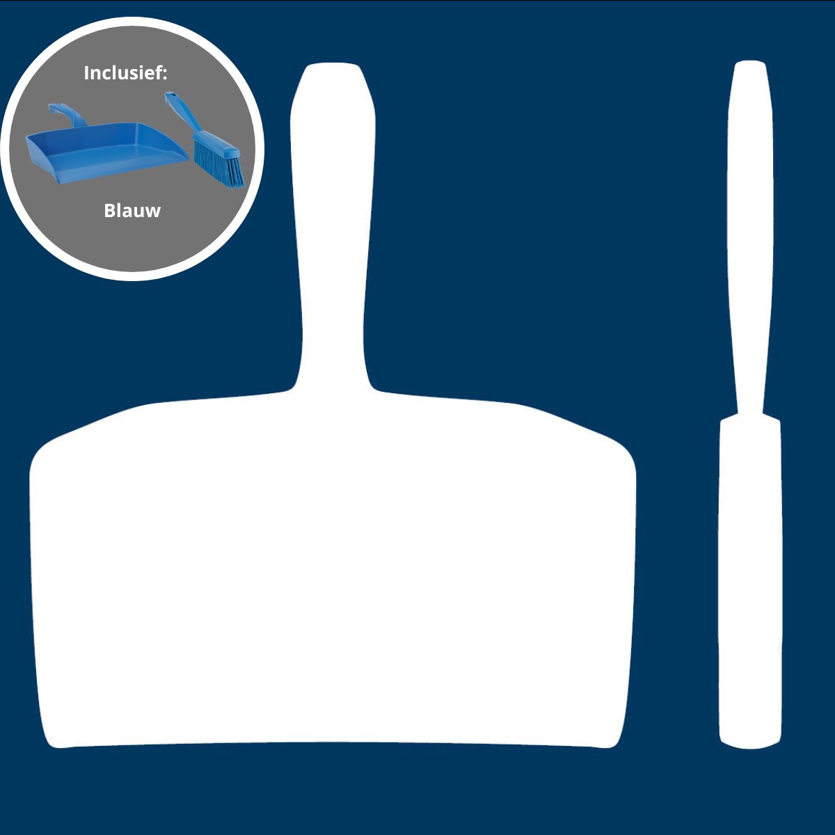 Leanwork schaduwbord 40x40 cm compleet met Vikan veger en blik - Blauw