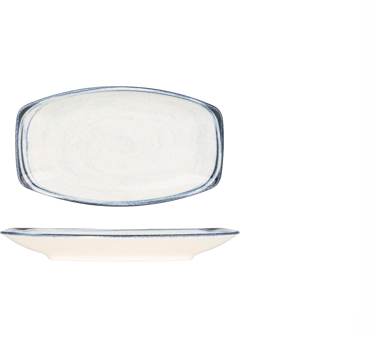 Kütahya Porselen Serveerschaal - Frame - Porselein - 16x9 cm - set van 4
